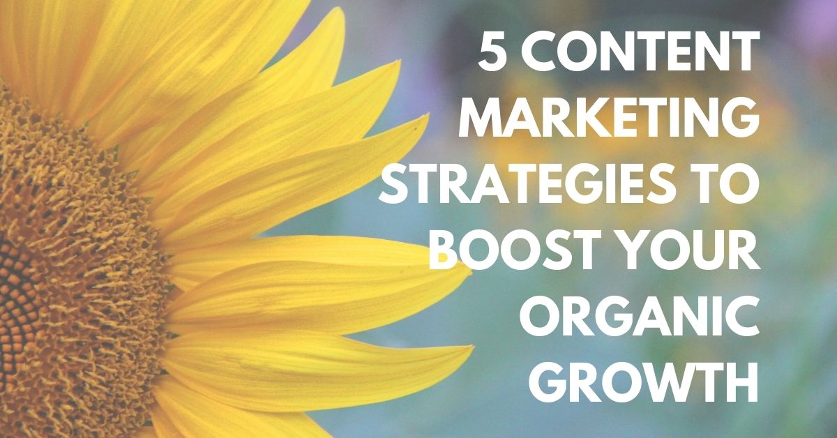 5 Content Marketing Strategies to Boost Your Organic Growth